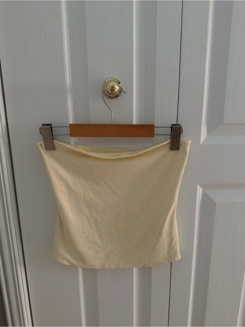 Yellow Strapless Tube Crop Top - Sleek Everyday Style